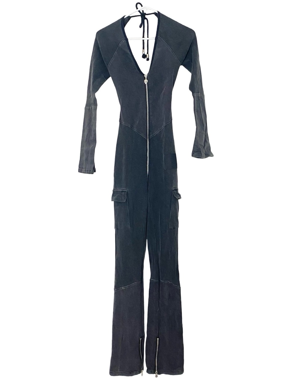 Tordrobes Sleeves Skull Uzip Jumpsuit Womens Size Small XS New Tie Open Back